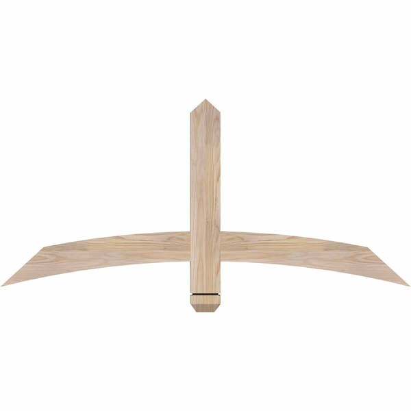 Ekena Millwork Bellingham Smooth Timber Gable Bracket, Douglas Fir, 48"W x 22"H x 1 1/2"D x 3 1/2"F, 11/12 Pitch GBW048X22X0204BEL00SDF - main